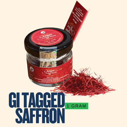 Premium GI Tagged Kashmiri Saffron - Pure Mongra Kesar 1 Gram