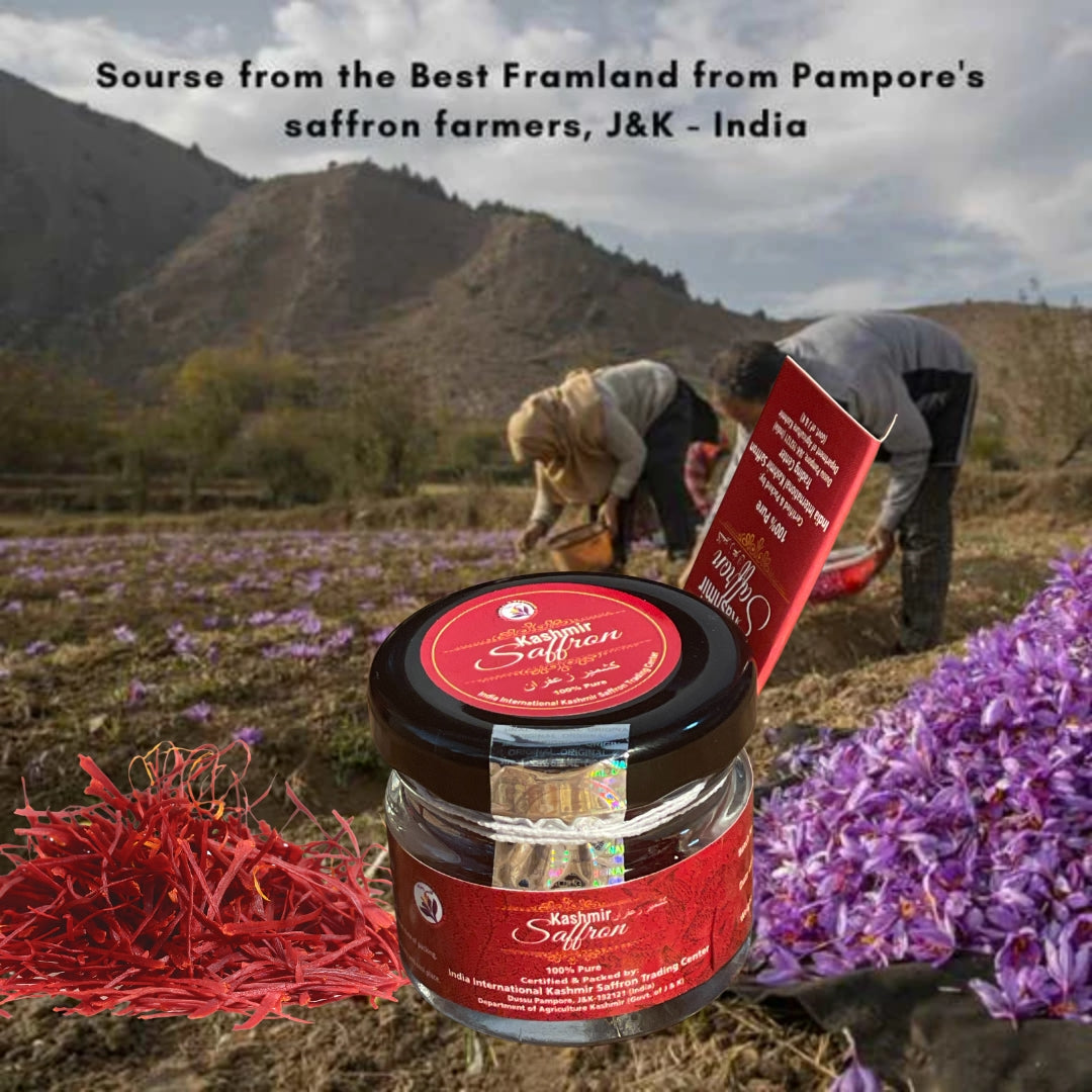 Premium GI Tagged Kashmiri Saffron - Pure Mongra Kesar 1 Gram