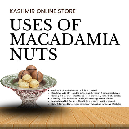 Premium-Quality Macadamia Nuts With Key - Fresh, Crunchy, and Delicious.