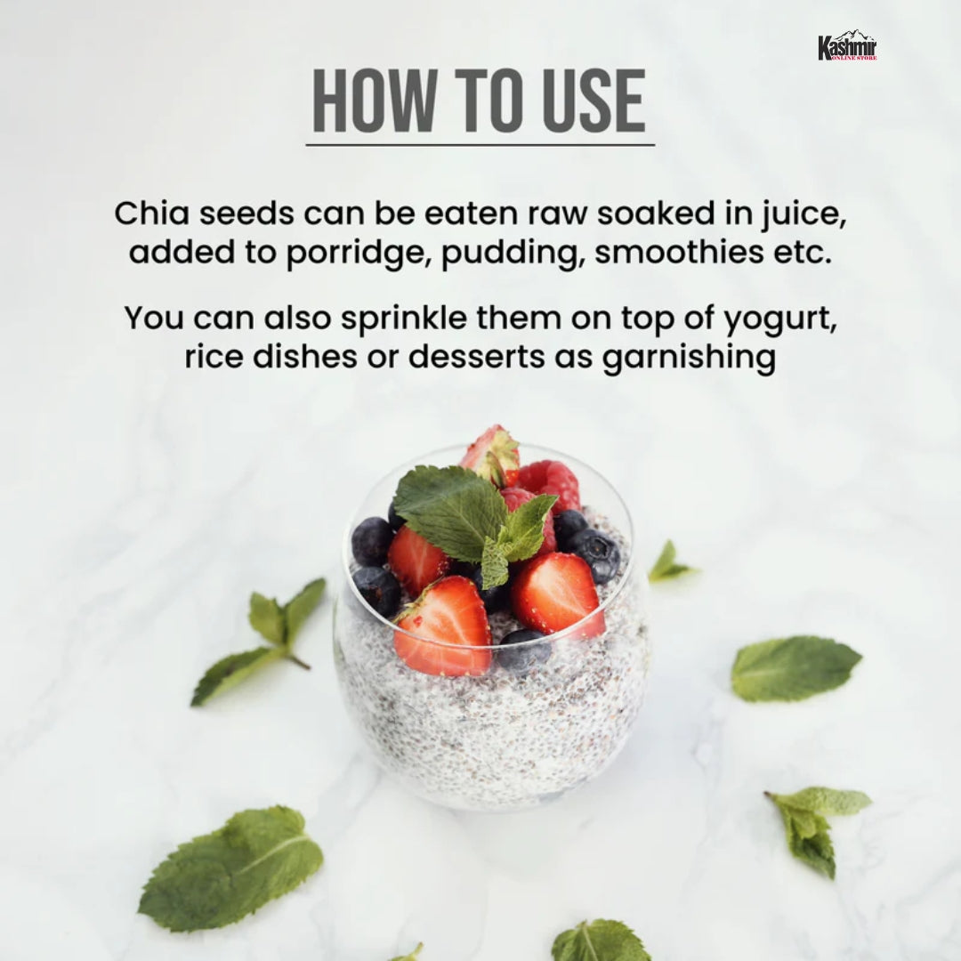 Buy Organic Chia Seeds |Rich in Calcium, Protein & Fiber
