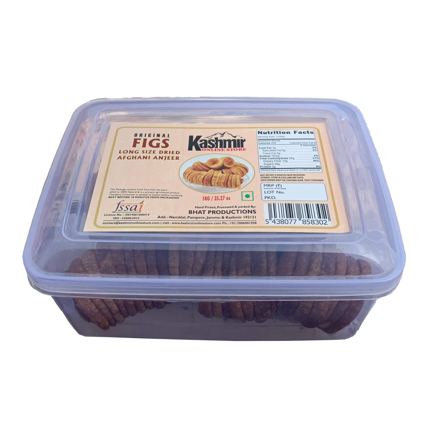 Dried Figs (Anjeer) - Fresh White Medium Sized Fig