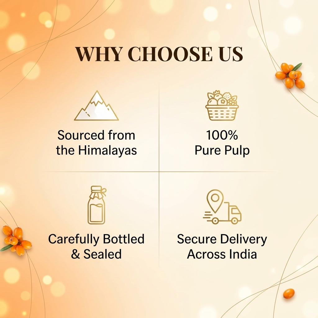 Himalayan Sea Buckthorn Pulp - 100% Pure (500ml)