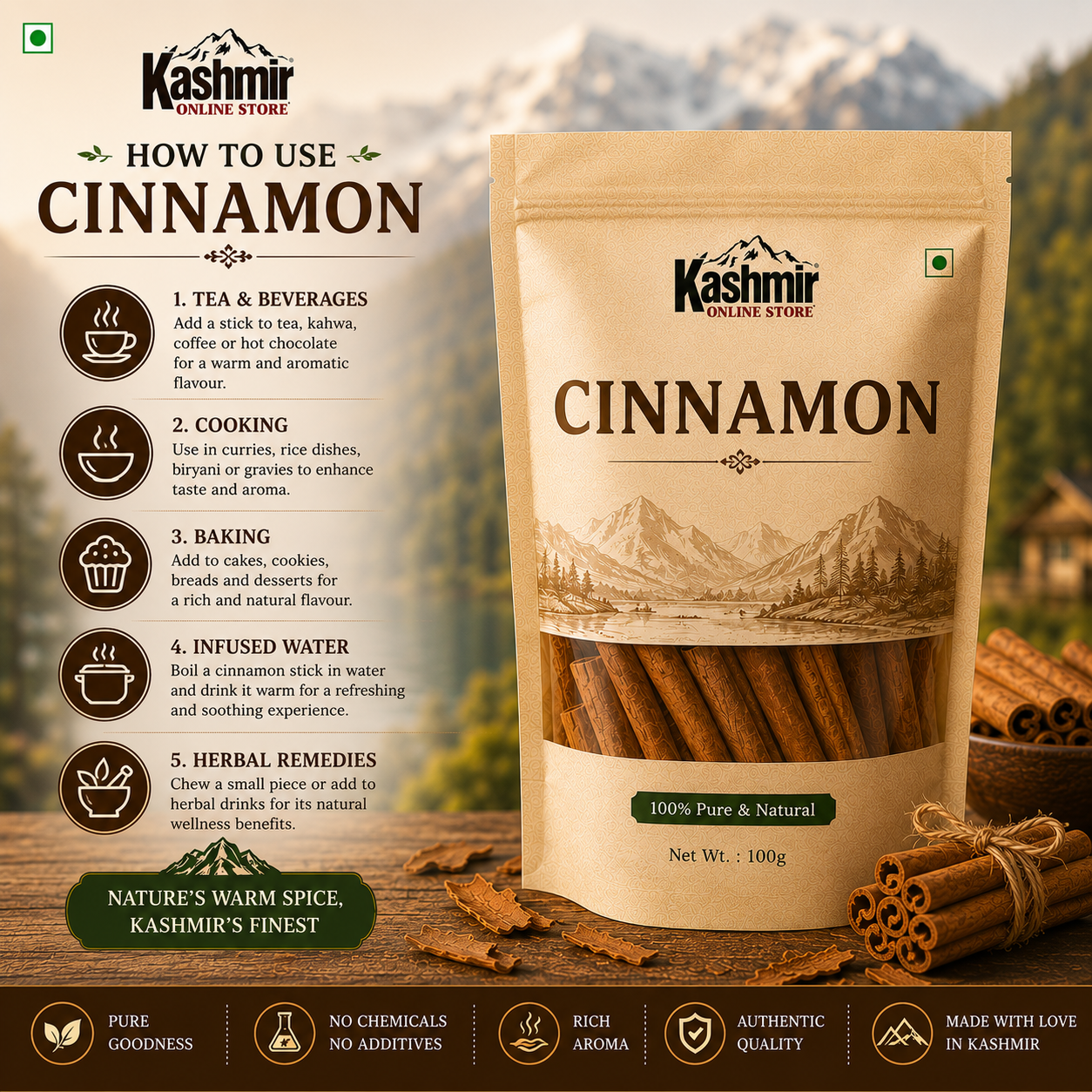 Buy Cinnamon Online India | Pure Premium Cinnamon