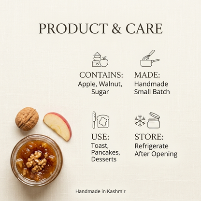 Kashmiri Apple Walnut Jam | Handmade Natural Fruit Preserve – No Artificial Preservatives