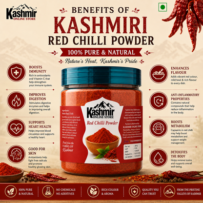 Kashmiri Red Chilli Powder | Authentic, Natural Color